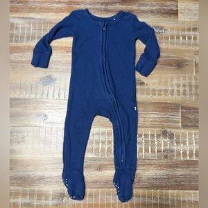 Free W/Purchase Posh Peanut 2 way zipper footie sleeper Navy Blue baby zippy